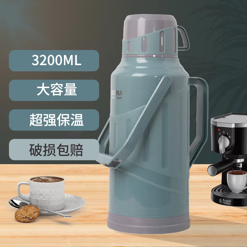Hot water bottle for student dormitories, thermos for home use, thermos for opening water, tea bottle, inner container, 3.2-liter, 8-pound hot water kettle