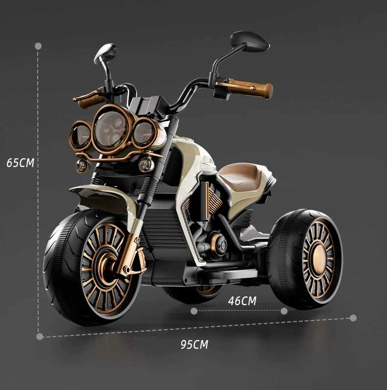 Children's electric scooter, tricycle, male and female electric scooter, children's toy car, children's ride, remote control stroller
