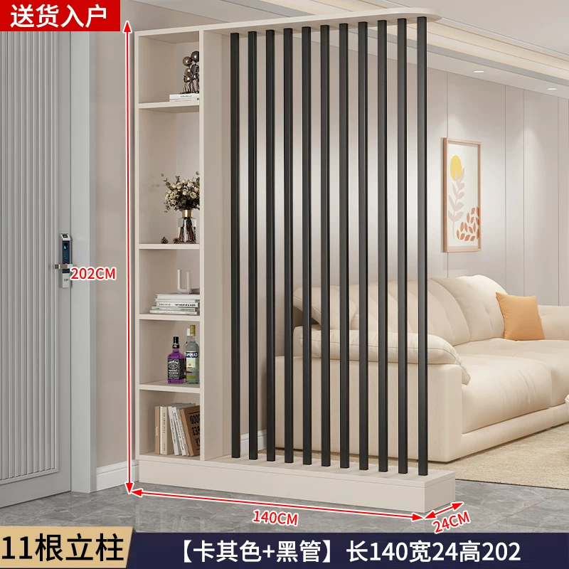 中式屏风玄关柜小户型节省空间 实木简约现代设计可遮挡客厅隔断