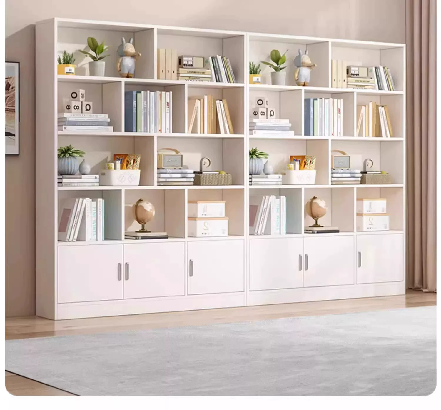 Bookshelf, floor to ceiling storage rack, integrated wall storage cabinet, home bookshelf, display cabinet, office file cabinet, storage cabinet
