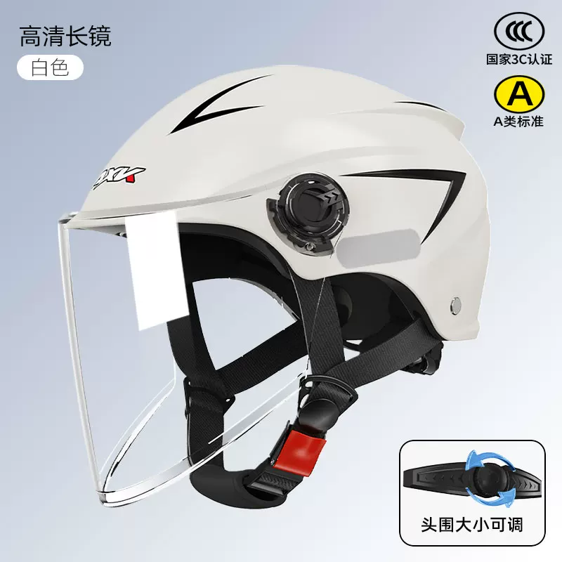 3C certified electric vehicle helmet, four season universal safety sunscreen ABS material, high-definition lens, 2025 new half helmet design