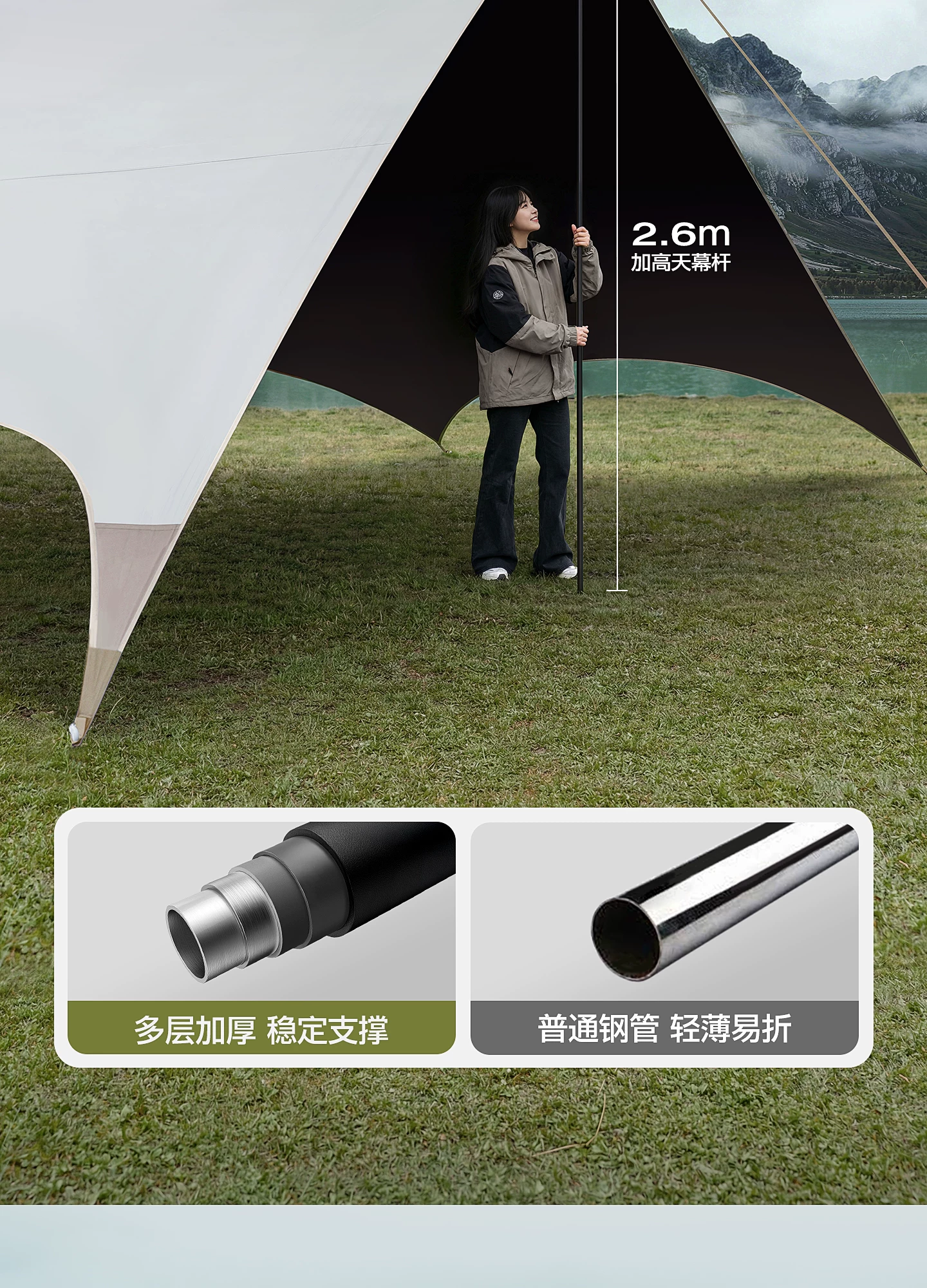 SOYON Speed Camp Black Rubber Sky Tent Outdoor Camping New Type of No need to set up Speed Open Covering Sky Tent Camping Sunshade