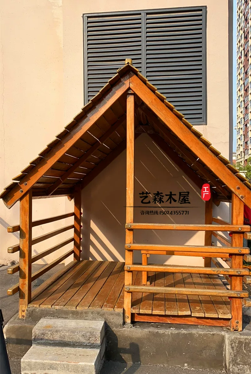 Kindergarten Outdoor Doll Home Wooden Kitchen Children's Outdoor Mobile Game House Garden Anti corrosion Wooden House Assembly
