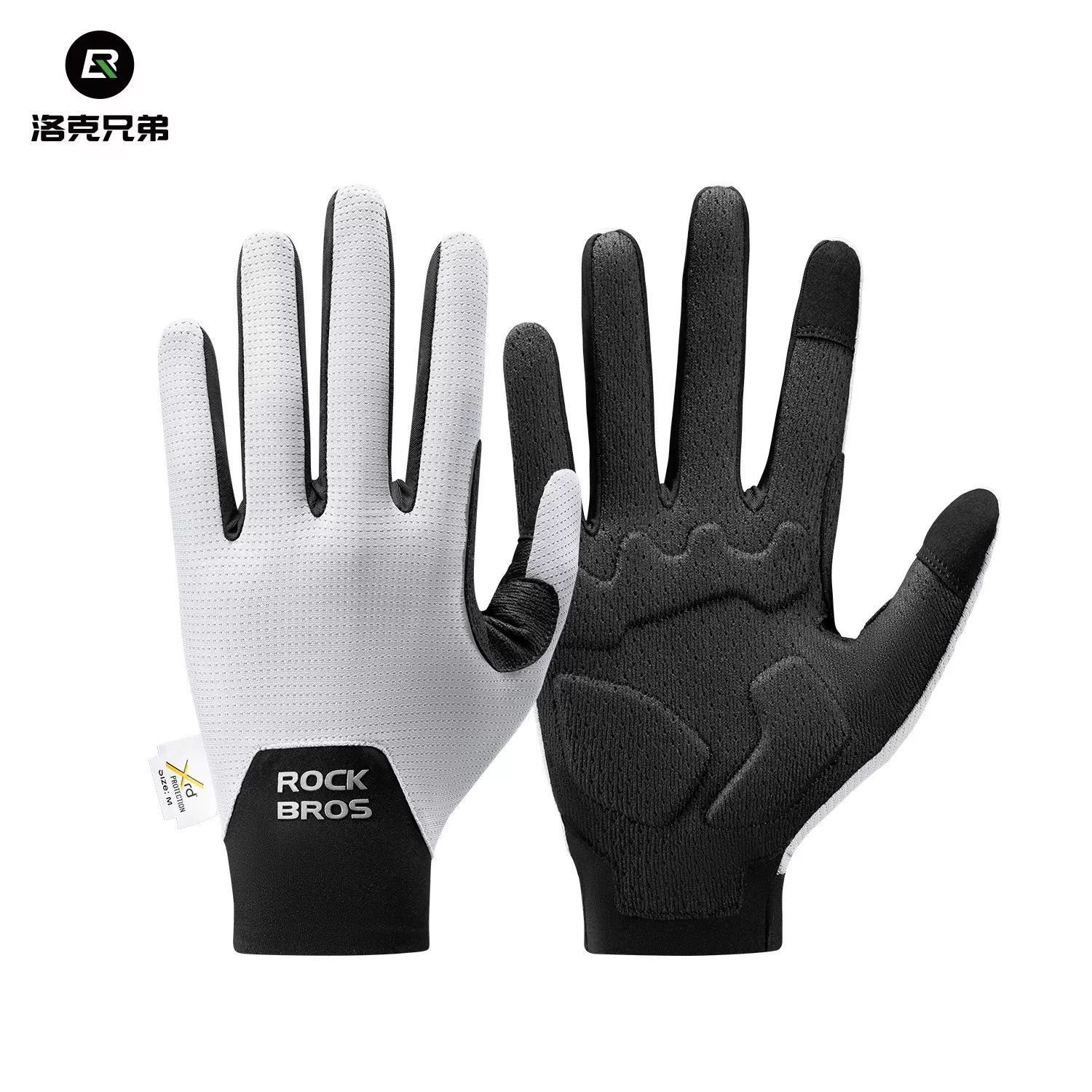 Rock Brothers cycling gloves, all finger mountain road cycling gloves, men's and women's spring and autumn touch screen long finger gloves