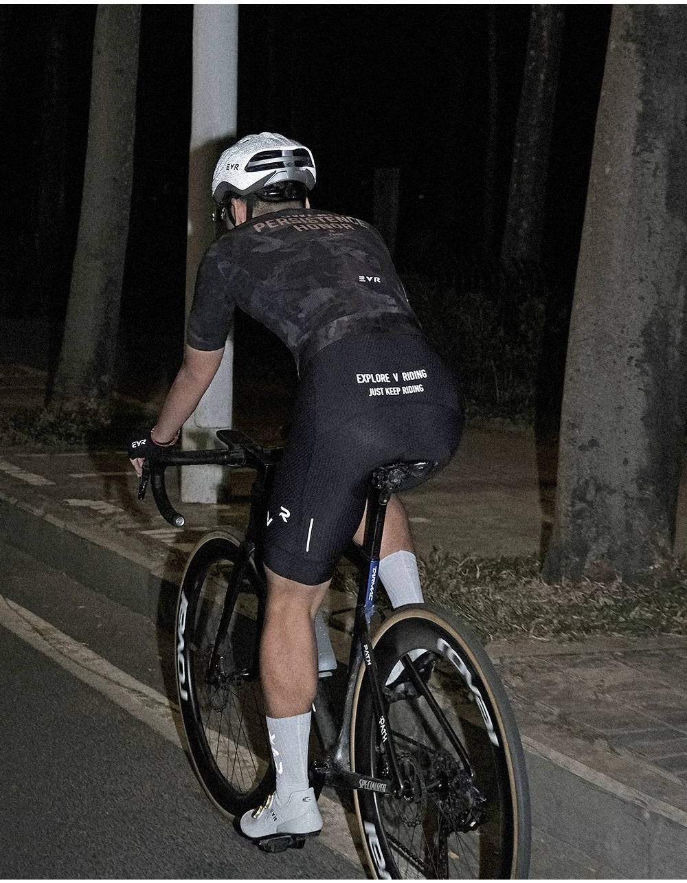 EVR men's cycling suit summer moisture absorbing, quick drying, reflective, antibacterial professional cycling suit short sleeved, light dust era