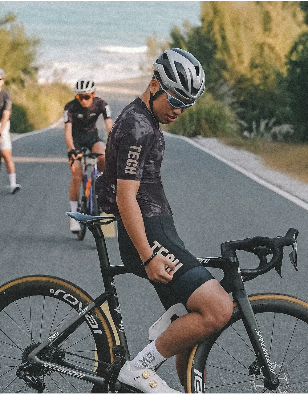 EVR men's cycling suit summer moisture absorbing, quick drying, reflective, antibacterial professional cycling suit short sleeved, light dust era