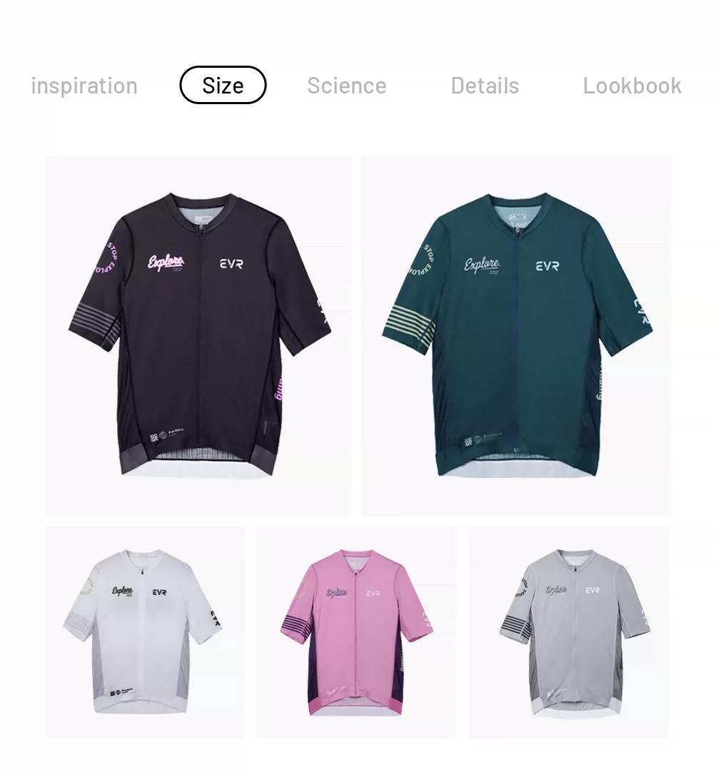 EVR cycling suit men's summer road bike spring and autumn short sleeved top printed set quick drying explore