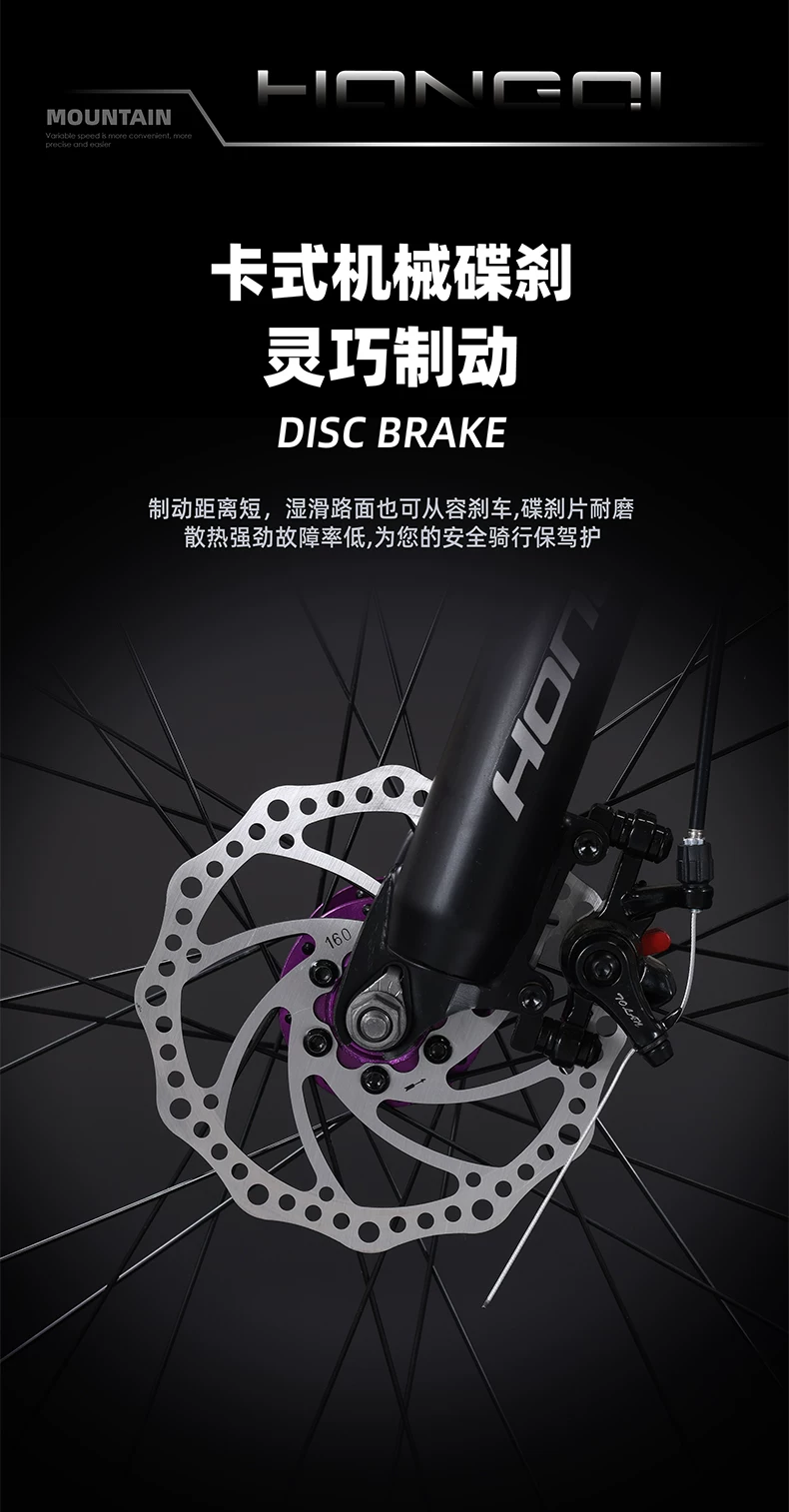 Red Flag Official Flagship Store Aluminum Alloy Mountain Bike Male Adult Off road Variable Speed Highway Purple Matching Youth Bike