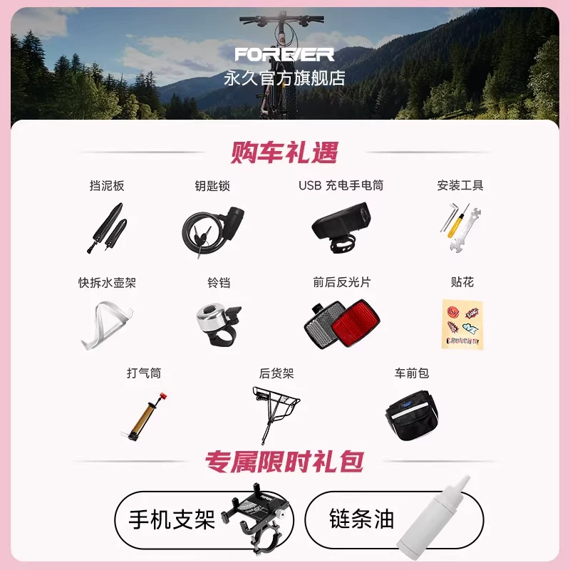 Official flagship store permanent mountain bike adult variable speed female model teenage girls road bike women's bike