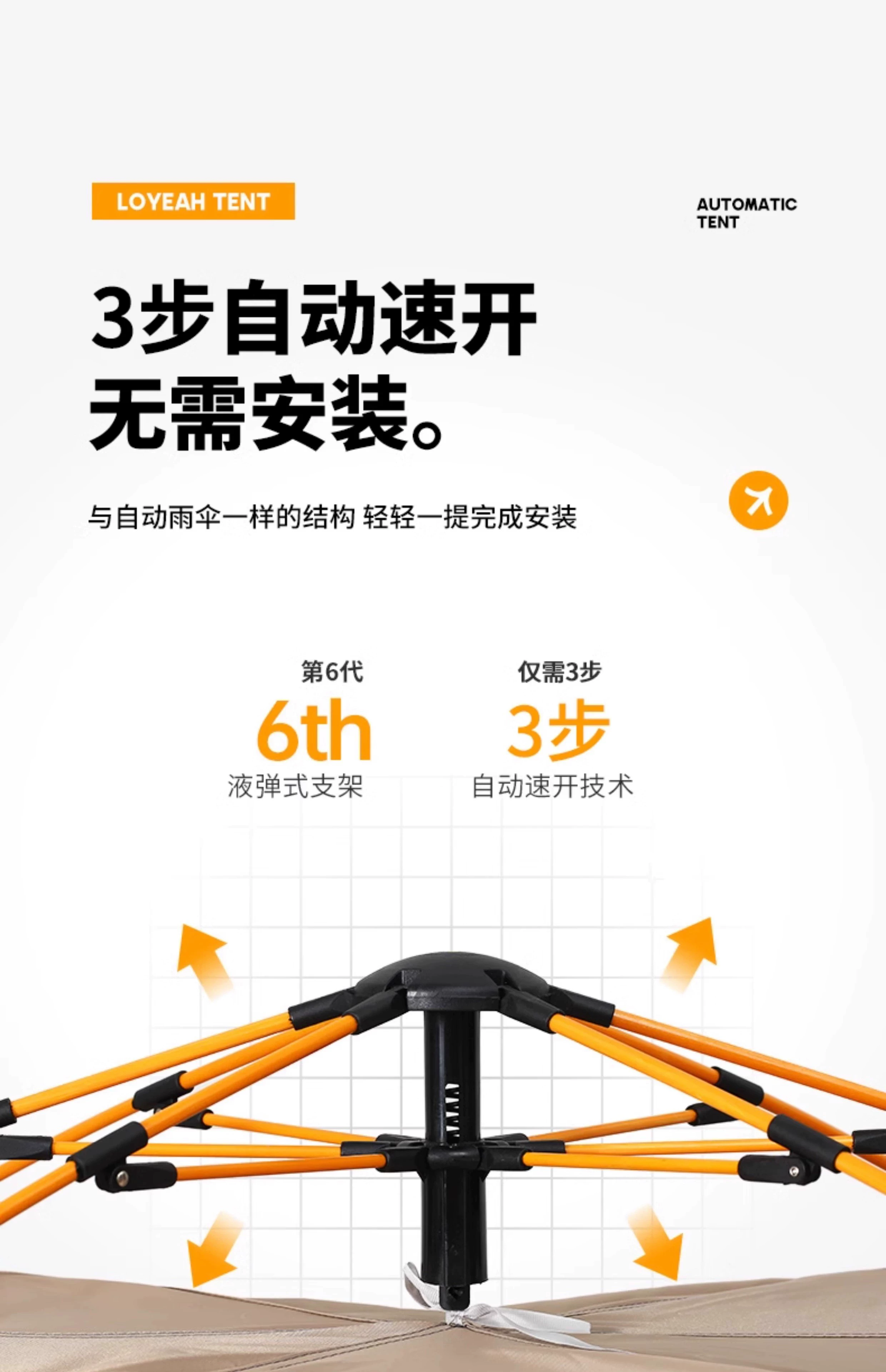 德国全自动露营帐篷户外折叠可携式防雨防晒加厚专业野营过夜装备