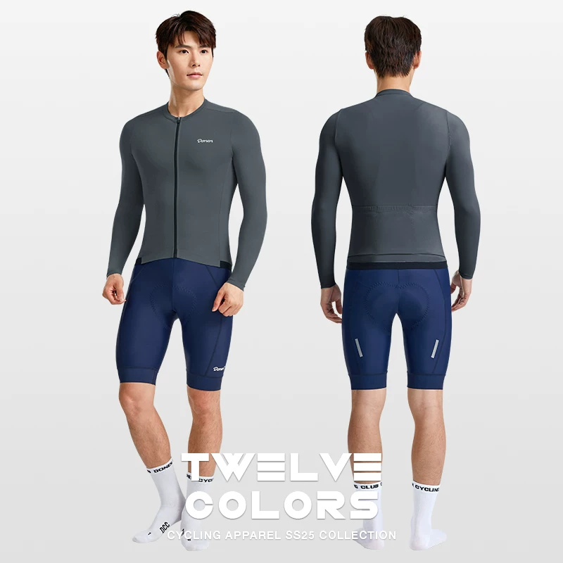 Daen Spring and Summer New High-Elastic Riding Suit Sun Protection Lightweight Breathable Quick-Drying Long Sleeve Road Bike Equipment Men