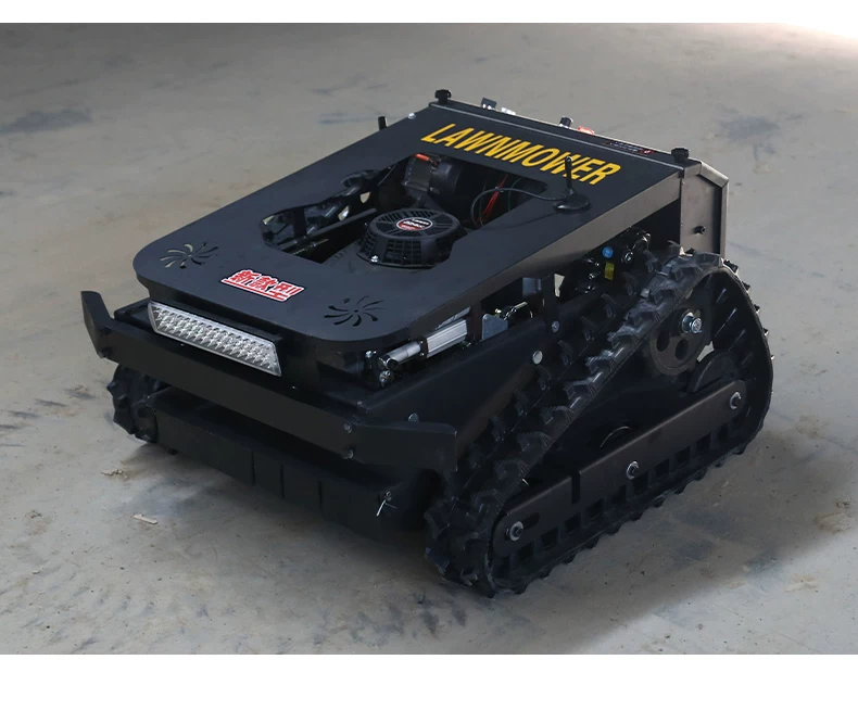 Remote controlled tracked lawn mower, fully automatic orchard and mountain agricultural weeding machine, high-power lawn mowing and clearing machine