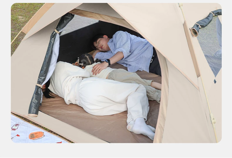 Sentan Bear Tent Outdoor Convenient Folding Camping Overnight Camping Automatic Black Rubber Beach Indoor Thickened Rainproof