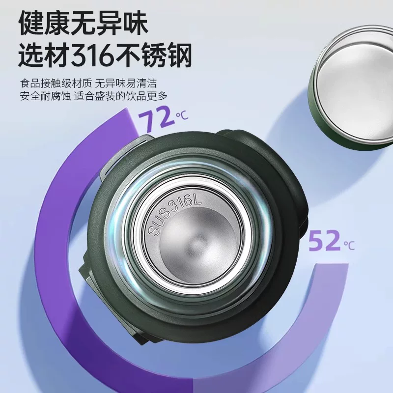 Insulated Cup Large Capacity Outdoor Insulated Pot Large Household Hot Water Bottle Water Bottle Travel Portable Construction Site Insulated Water Cup