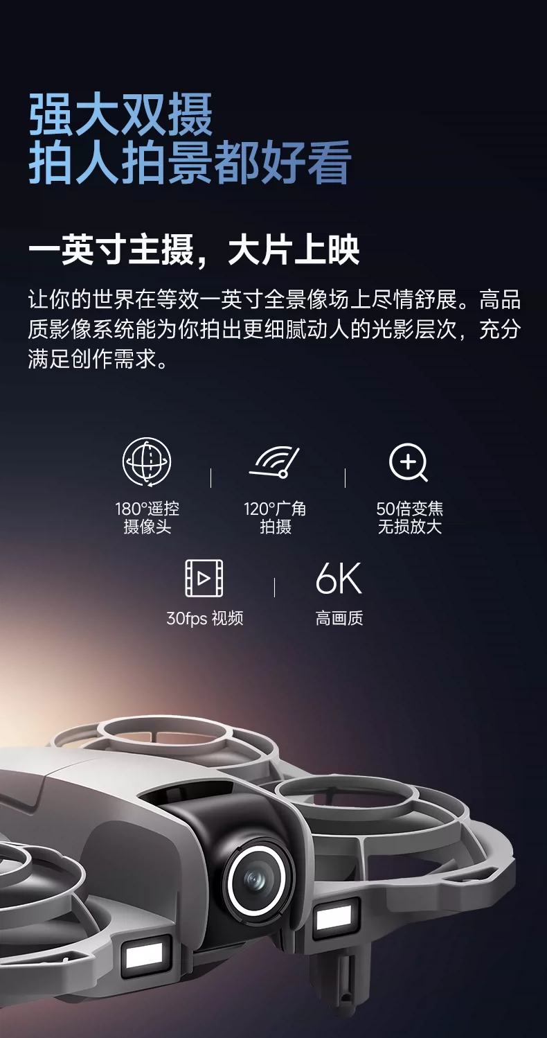 Mini drone aerial photography, professional high-definition quadcopter, children's toy, drop resistant screen, optical flow control, full protection 4K