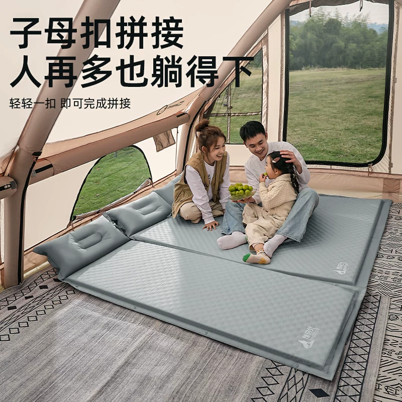 Arctic Wolf Inflatable Mattress Outdoor Portable Camping Single/Double Mattress Tent Automatic Air Cushion Bed Sleeping Floor Mat