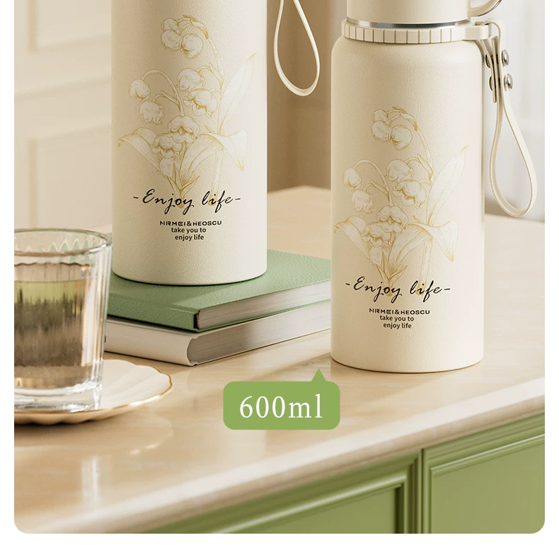 316 Insulated Cup for Girls, High Beauty Tea Separation 2025 New Large Insulated Pot, Large Capacity Water Cup