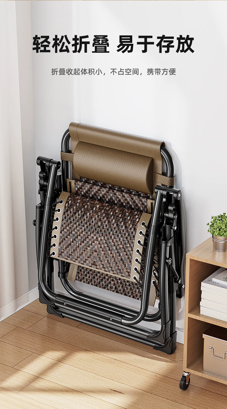 Lounge chair 2025 new model for both sitting and sleeping, foldable nap, lazy person lounge chair, balcony, home leisure, foldable chair, sleeping chair