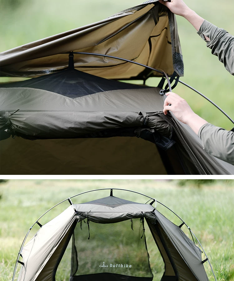 Difeike Oasis Integrated Tent Plus Camping Outdoor Portable Single Off Ground Tent Lightweight Tent