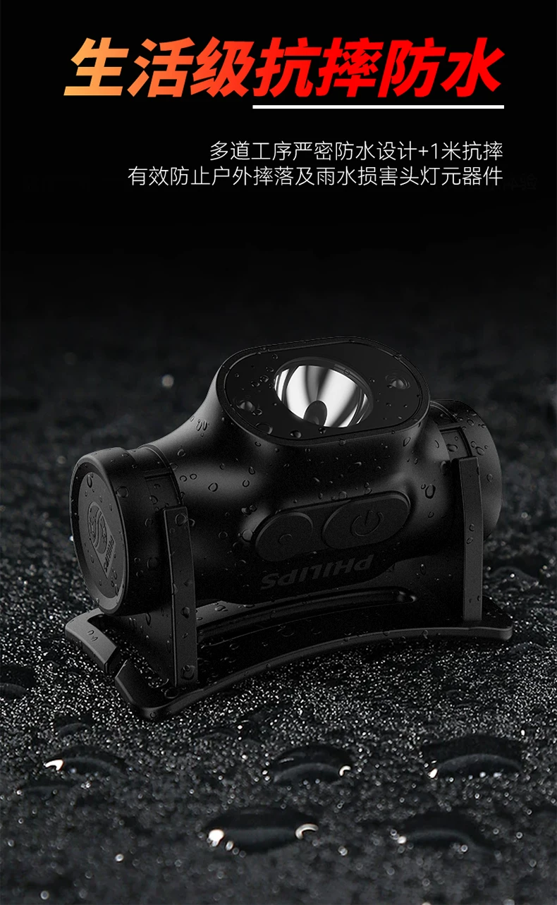 Philips Induction Headlamp Fishing Special Strong Night Fishing Headwear Charging Ultra Bright Illumination Long Range Flashlight