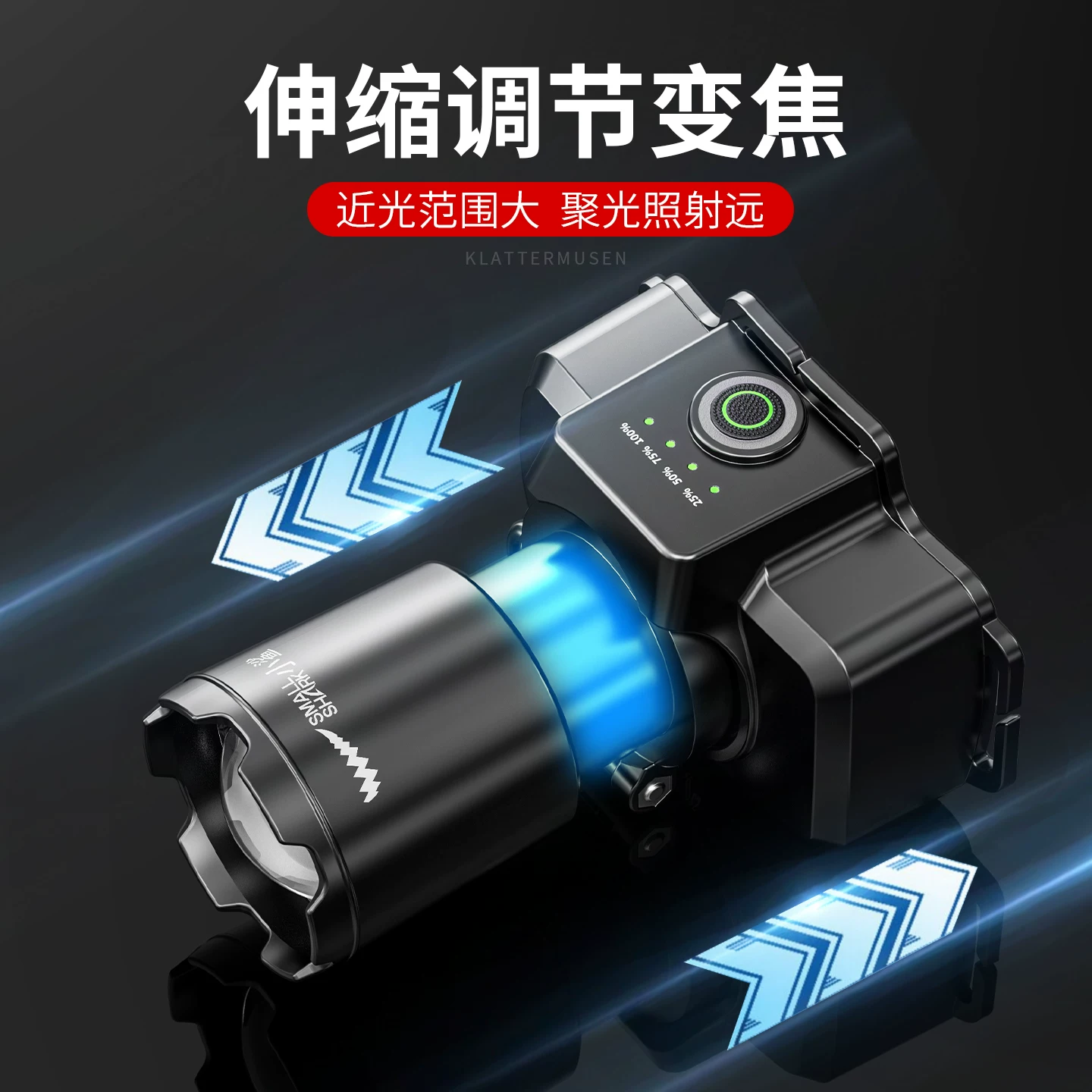 Small Shark Headlamp 2026 New Outdoor Strong Light Ultra Bright Outdoor Mountaineering Long Range Headwear Lighting 3001