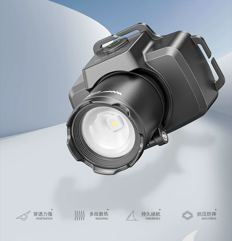 Small Shark Headlamp 2026 New Outdoor Strong Light Ultra Bright Outdoor Mountaineering Long Range Headwear Lighting 3001
