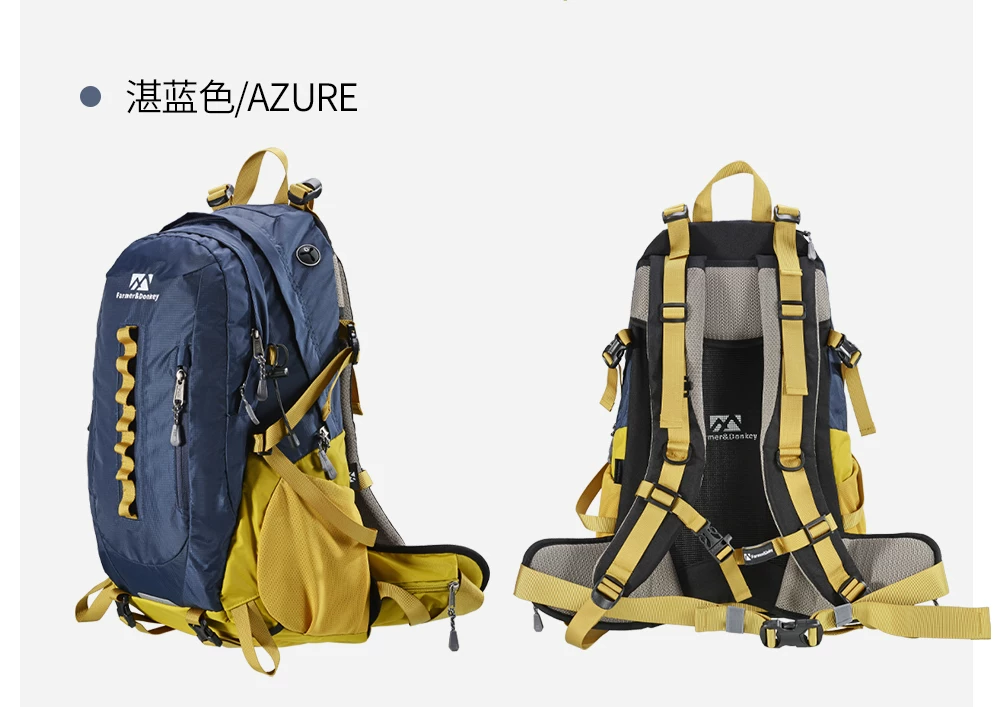 Farmer and Donkey Outdoor Mountaineering Bag Women's Travel Hiking Lightweight 30 liter Backpack System Backpack Men's Edition