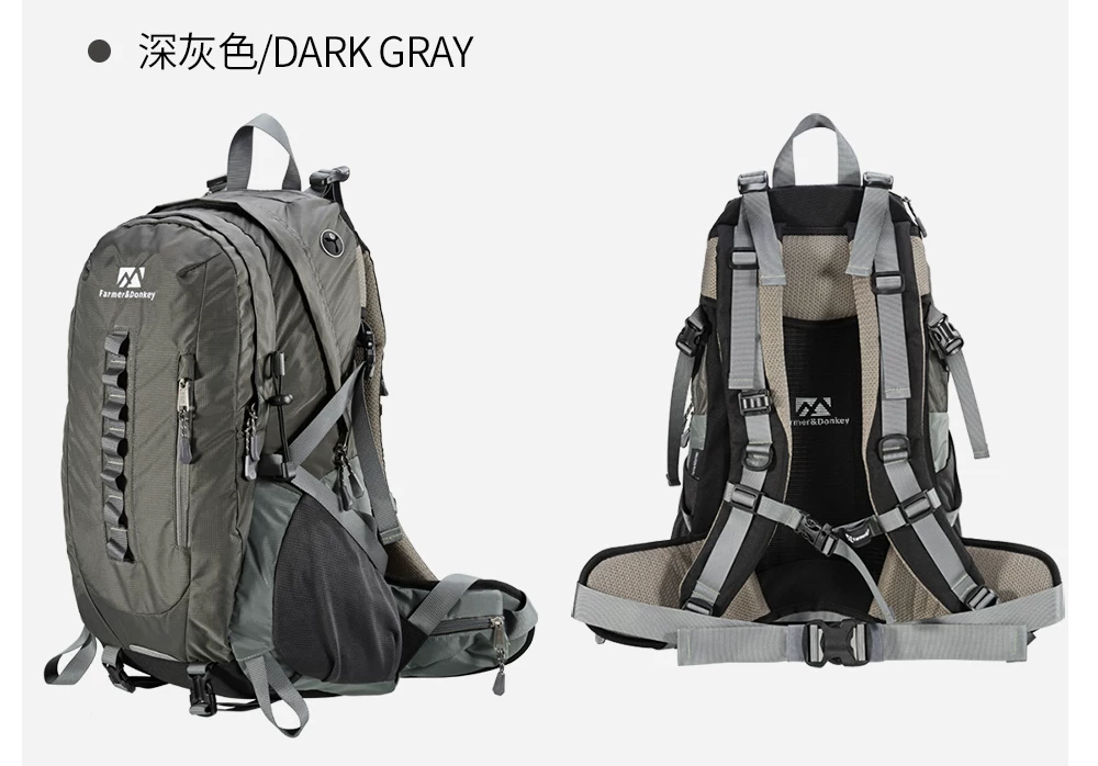 Farmer and Donkey Outdoor Mountaineering Bag Women's Travel Hiking Lightweight 30 liter Backpack System Backpack Men's Edition