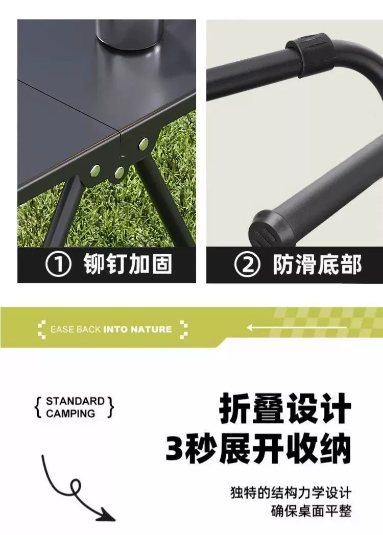 Outdoor Folding Quick Open Table Camping Portable GIT Tactical Table Tea Table Multi functional Picnic Thick Folding Tactical Table