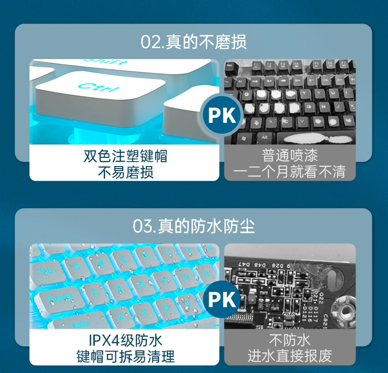 Silent keyboard, wired desktop computer, universal laptop, female office game, e-sports specific mouse set