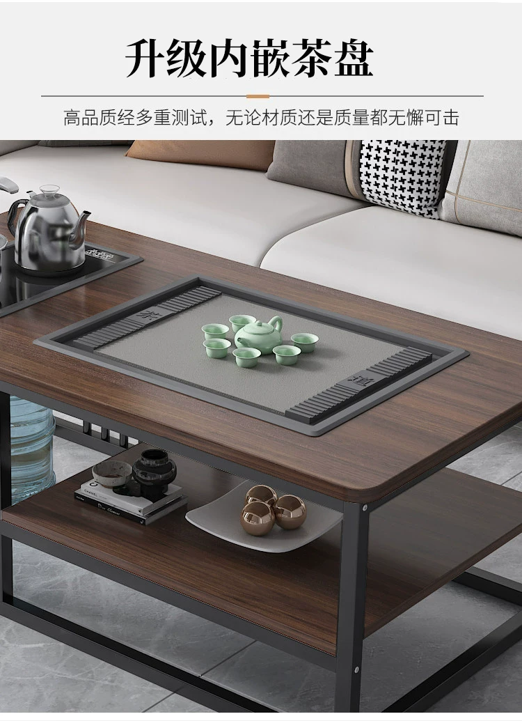Tea table, living room, simple modern home, office, Kung Fu tea table, tea set, complete set of simple tea making, integrated table