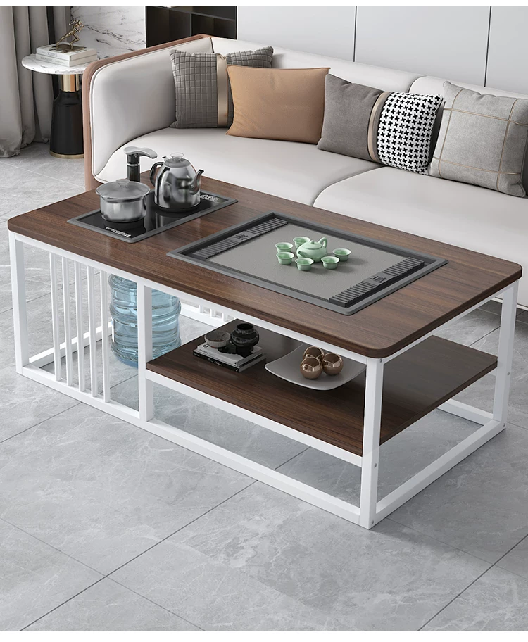 Tea table, living room, simple modern home, office, Kung Fu tea table, tea set, complete set of simple tea making, integrated table