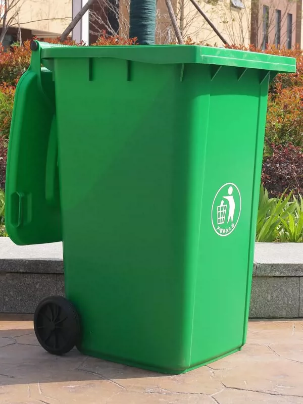 Lanjing outdoor garbage bin 240L capacity trailer classification with cover commercial 120 community outdoor large sanitation box