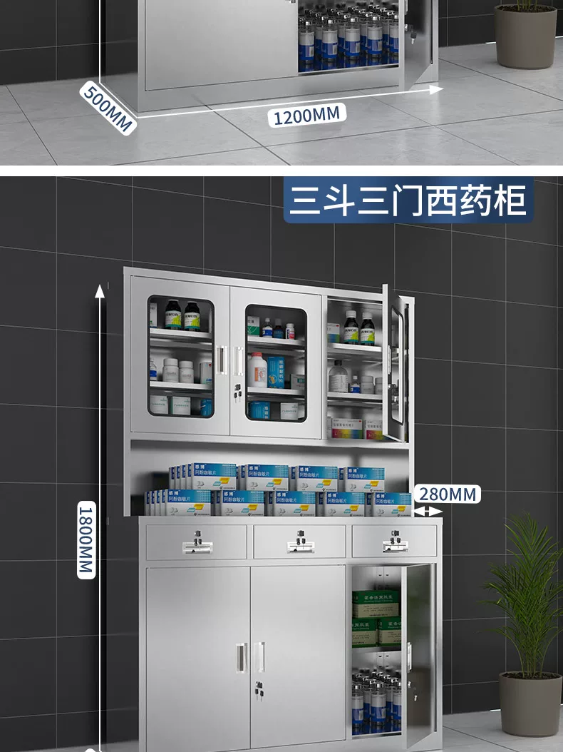 Шкаф для медикаментов из нержавеющей стали 304 Ju Sheng JS-02