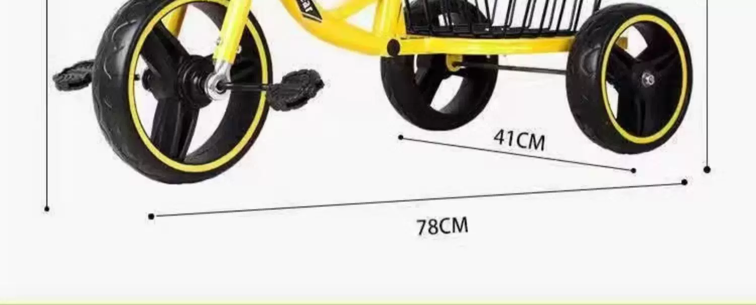 Children's tricycles, 2-3-4-5-6 years old, baby with enlarged rear bucket music, pedal bicycles