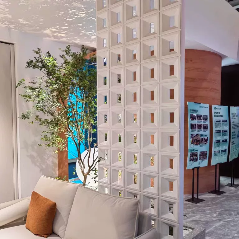 Lightweight hollow brick, PU cement component brick, nine grid art decoration wall, internet famous partition background, hollow porous brick