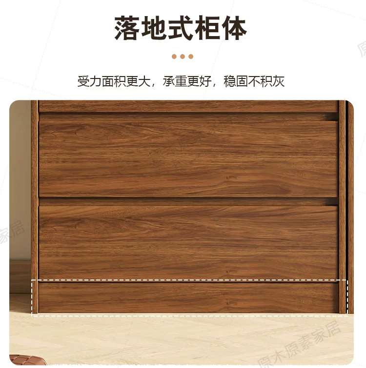Solid wood bookshelf, storage cabinet, integrated home living room, wall mounted display cabinet, storage rack with glass door, floor standing filing cabinet