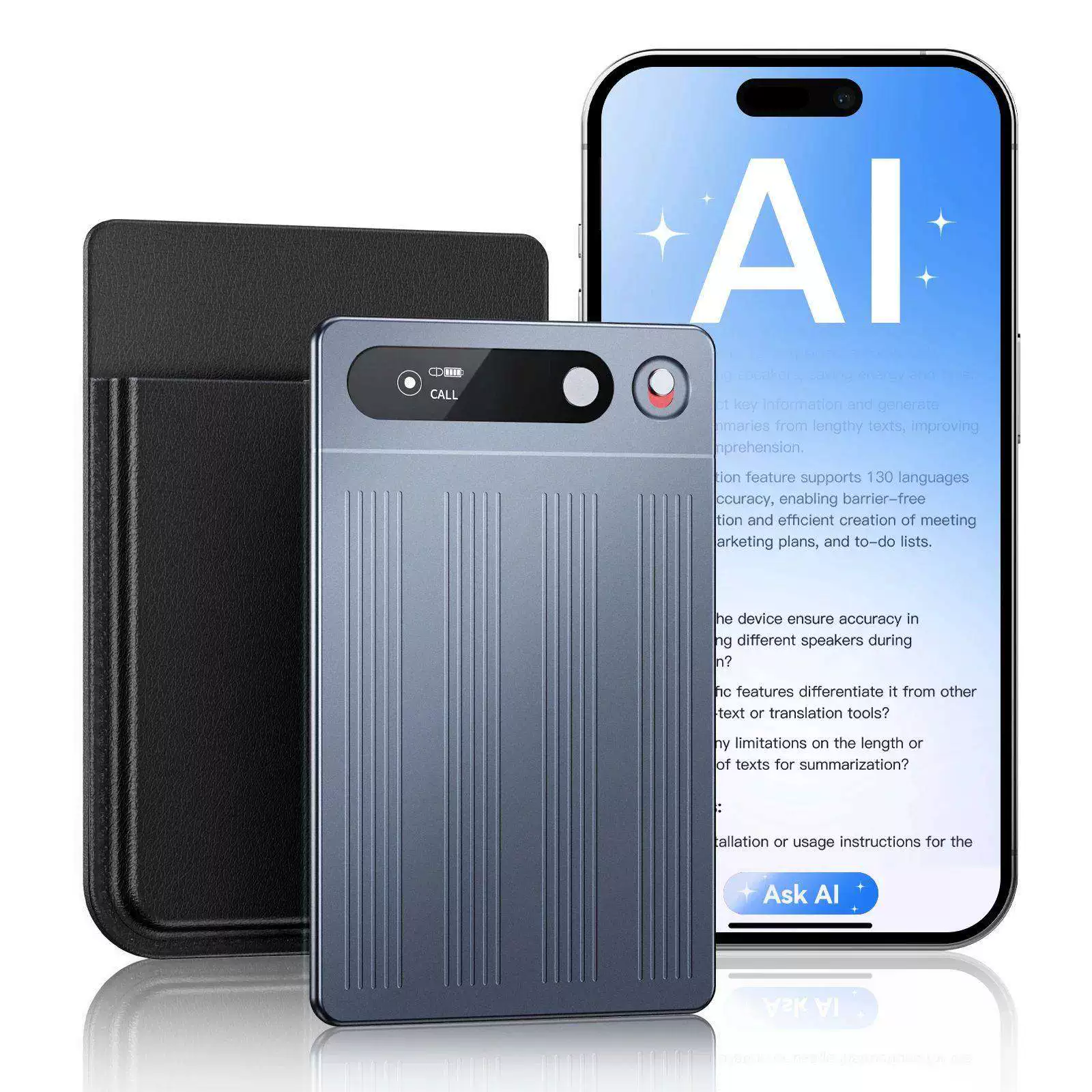 AI Портативный диктофон VORMOR M1