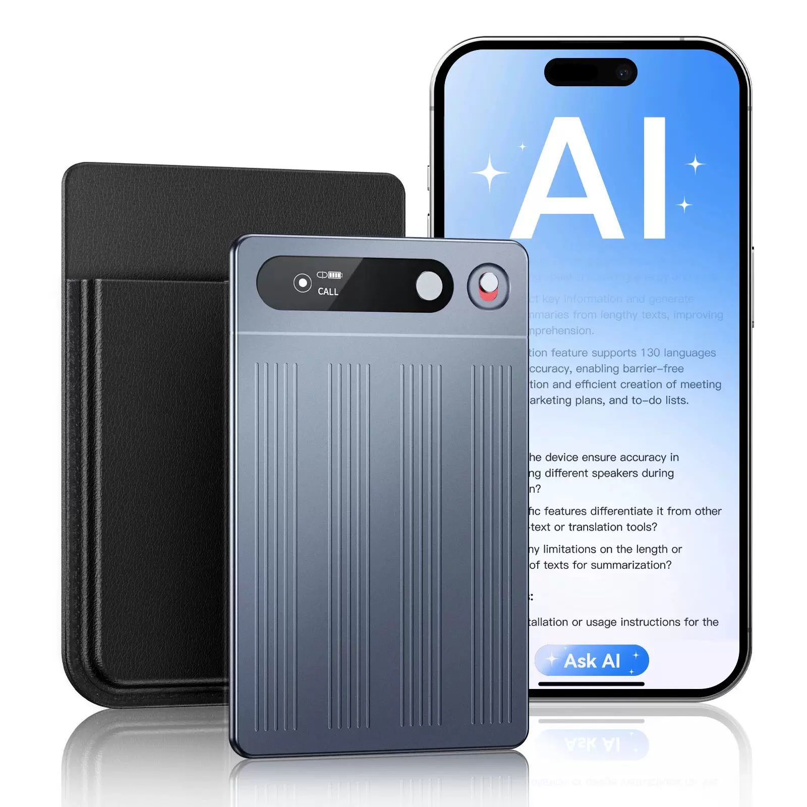AI Портативный диктофон VORMOR M1