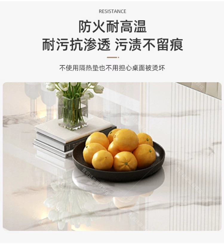 Dining table, rock slab, small-sized household, modern, simple, light luxury living room, rectangular dining table, dining table chair, 2025 new model