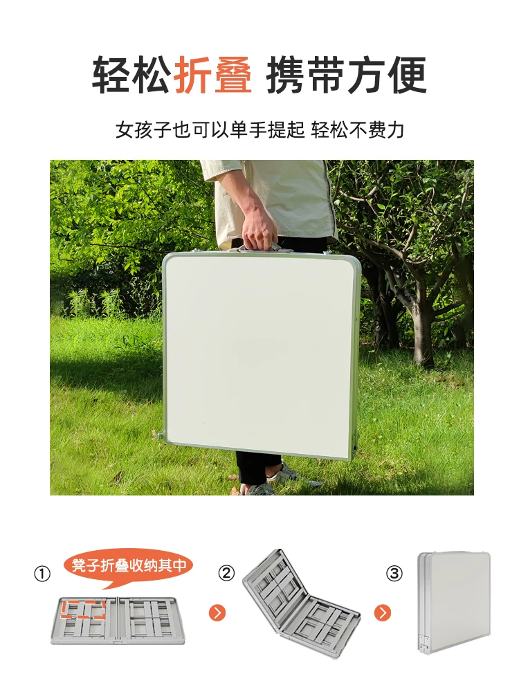 Folding tables, night market stalls, starting work, folding tables and chairs, setting up stalls, folding tables and chairs, outdoor portable push tables