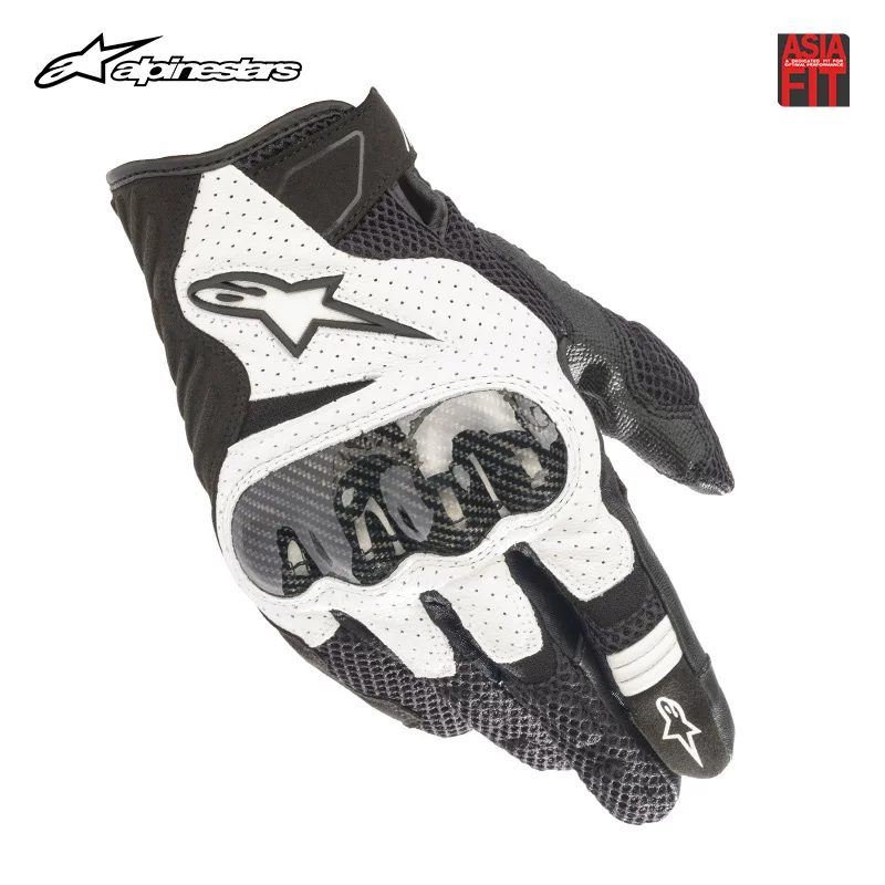 ALPINESTARS summer motorcycle rider gloves SMX-1 v2 leather split finger short protective riding gloves
