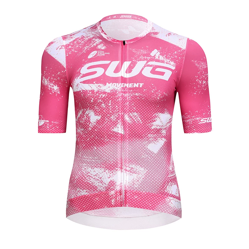 SWG Mingsheng exclusive summer short sleeved cycling suit for men, breathable and quick drying road cycling professional cycling suit