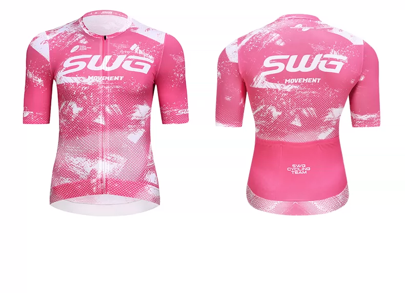 SWG Mingsheng exclusive summer short sleeved cycling suit for men, breathable and quick drying road cycling professional cycling suit