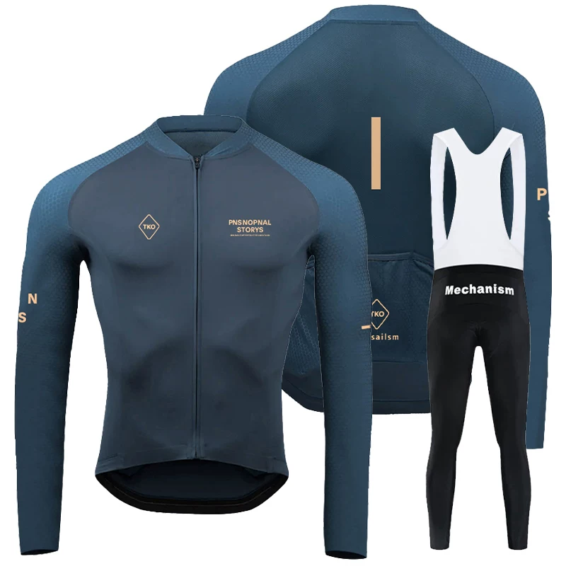 PAS春秋骑行服长袖男套装速干登山车服装自行车衣服公路车骑行裤