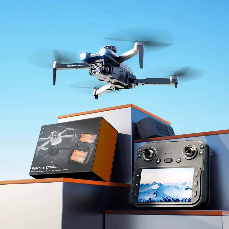 LCD remote control drone with screen, high-definition professional aerial photography, GPS remote control aircraft, student aircraft, children's toys