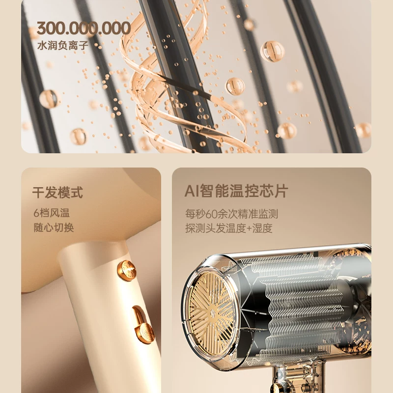Фен для студенческого общежития с небольшой мощностью 800 Вт, высокая скорость ветра, сухой фен для ухода за волосами с отрицательными ионами, бытовой фен