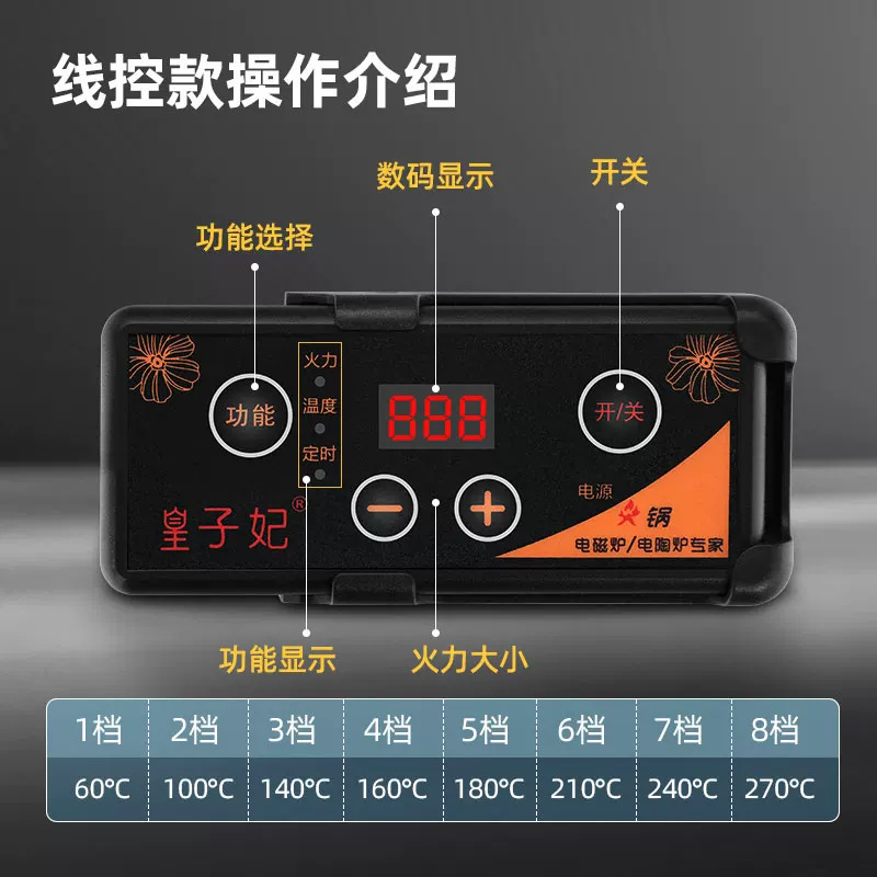 Встраиваемая круглая индукционная плита для хот-пота Huangzifei HZF-328C30