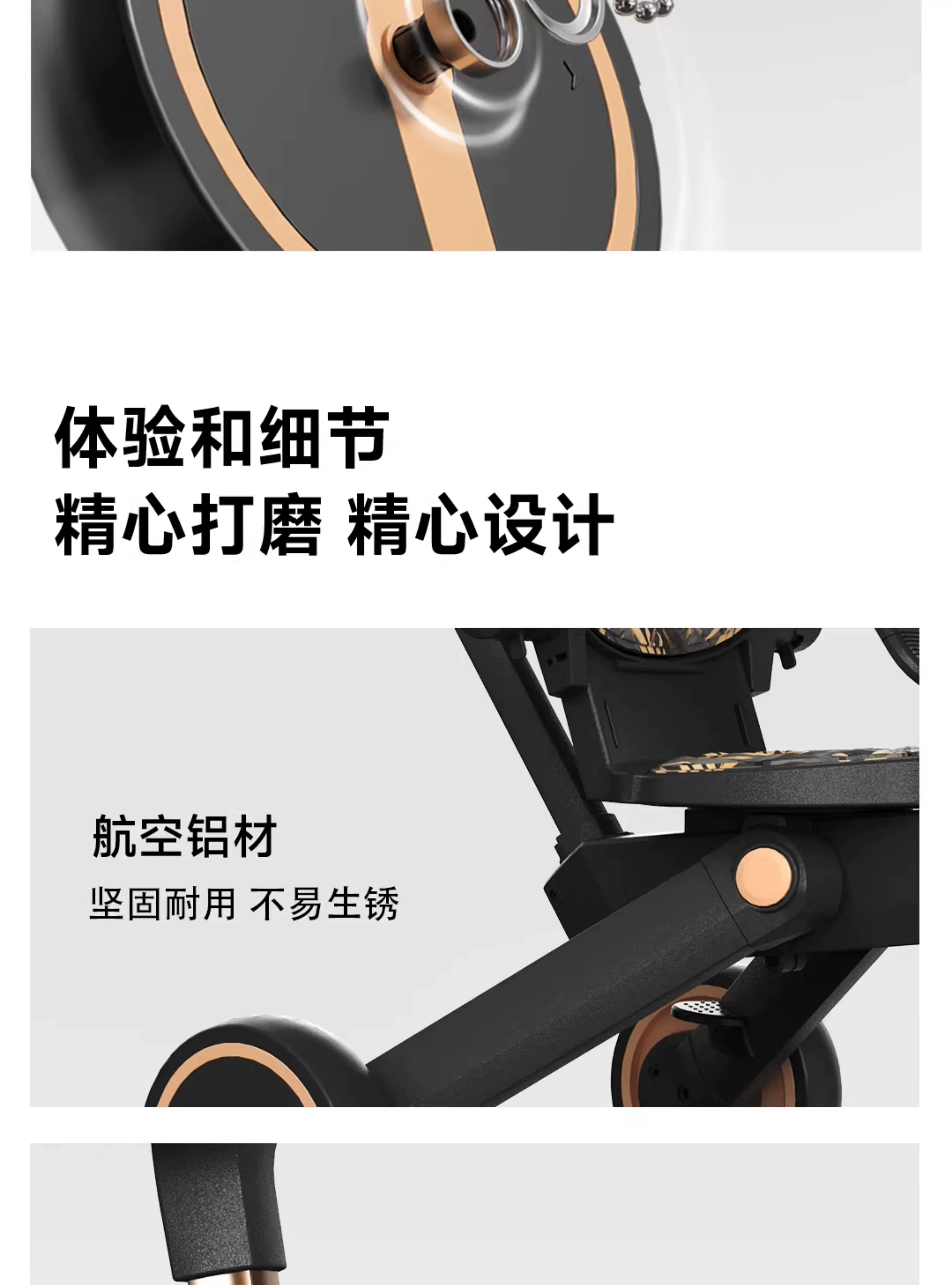 Bebeihoo baby tricycle children's bicycle 1-6 years old walking tool lightweight folding two-way baby stroller