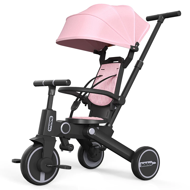 Bebeihoo baby tricycle children's bicycle 1-6 years old walking tool lightweight folding two-way baby stroller